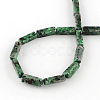 Dyed Cuboid Natural Ruby in Zoisite Gemstone Bead Strands G-R299-07-2