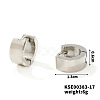 Fashionable 304 Stainless Steel Mirror Polished Hoop Earrings for Hip-hop Street Style WQ4489-4-1