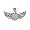 Alloy Pendant Cabochon Settings LS-PALLOY-S107-002B-RS-1