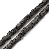 Electroplated Natural Lava Rock Beads Strands G-Q1009-B01-02B-1