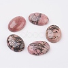 Natural Rhodonite Flat Back Cabochons G-G741-22x30mm-12-1