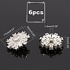 Brass Micro Pave Clear Cubic Zirconia Shank Buttons DIY-GA0003-57-2