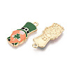Saint Patrick's Day Alloy Enamel Pendants ENAM-T024-37A-G-2