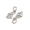 Brass Micro Pave Cubic Zirconia Pendants KK-A269-02B-P-2