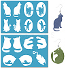 Acrylic Earring Handwork Template DIY-WH0359-064-1