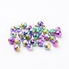 Mixed Colorful Spray Painted Matte Acrylic Round Beads X-PB25P9282-2