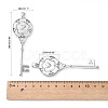 Tibetan Style Alloy Key Pendant Cabochon Bezel Settings X-PALLOY-J494-51AS-3
