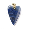 Dyed & Heated Natural Blue Aventurine Pendants G-E570-01G-04-2