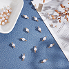 30Pcs ABS Plastic Imitation Pearl Round Connector Charms KK-WR0001-32-4