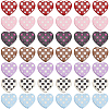 42Pcs 7 Colors Baking Paint Alloy Beads FIND-SC0015-83-1