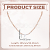1Pc Glass Rondelle Beaded Necklaces NJEW-LP0007-23F-2
