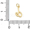 Brass Micro Pave Clear Cubic Zirconia Charms KK-D289-66G-D-3