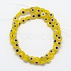 Handmade Evil Eye Lampwork Flat Round Bead Strands LAMP-L058-10mm-01-4