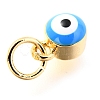 Brass Enamel Pendants KK-Y001-02B-07G-3