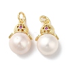 Natural Pearl Pendants PEAR-M012-02G-1