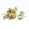 Brass Spring Ring Clasps KK-L082C-01G-3