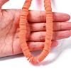 Flat Round Handmade Polymer Clay Beads CLAY-R067-10mm-12-7