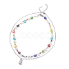 Natural Pearl and Evil Eye Jewelry Set with Bear Pendant SJEW-TA00004-5