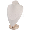Bust Shaped Beech Covered with Velvet Necklace Display Stands NDIS-WH20010-02C-1