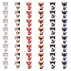 48Pcs 6 Styles Alloy Enamel Pendants ENAM-DR0001-04-1