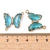 Brass Pave Faceted Glass Connector Charms FIND-Z020-04U-3