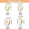 8Pcs 4 Styles Eco-Friendly Brass Lobster Claw Clasps KK-FH0004-33-5