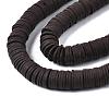 Flat Round Handmade Polymer Clay Beads CLAY-R067-12mm-38-4
