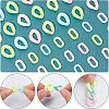 1000Pcs 10 Style Opaque Acrylic Linking Rings FIND-CA0004-84-5