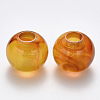 Acrylic Large Hole Beads OACR-R074-04C-2