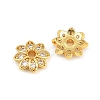 Brass Micro Pave Clear Cubic Zirconia Bead Caps CU-CBA6A75-29G-2
