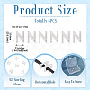 6Pcs 925 Sterling Silver Hollow Initial Beads STER-TA0001-53N-5