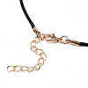 Waxed Cotton Cord Necklace Making MAK-YWC0001-01KC-01-4