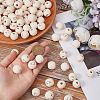 100Pcs Maple Wood European Beads WOOD-GF0001-97-3