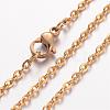 Ion Plating(IP) 304 Stainless Steel Necklace MAK-K004-07G-2
