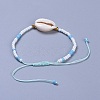 Adjustable Glass Seed Bead Braided Bead Bracelets BJEW-JB04284-M-5