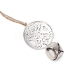 Iron Bell Pendant Decorations HJEW-JM02504-03-4