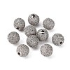 Brass Cubic Zirconia Beads X-ZIRC-F001-15P-3