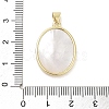 Rack Plating Brass Pave Shell Pendants KK-Z064-28G-09-3