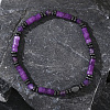 Natural Amethyst & Synthetic Non-magnetic Hematite Beads Stretch Bracelets for Men Women ZE8511-3