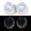 Handmade Luminous Polymer Clay Rhinestone Beads CLAY-H003-05F-1
