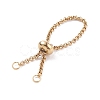304 Stainless Steel Rolo Chains Slider Ring Findings X-RJEW-JR00443-03-3