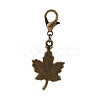 Maple Leaf Alloy Pendants Decorations Set HJEW-JM00819-4