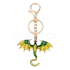 Dragon Alloy Rhinestone Pendant Keychains KEYC-G065-01B-1