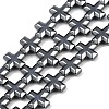 Electroplated Synthetic Non-magnetic Hematite Beads Strands G-K375-E02-02-1