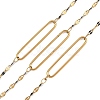 304 Stainless Steel Enamel Dapped Chain Oval Link Chains CHS-K021-15G-07-1