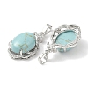 Synthetic Turquoise Oval Pendants G-NH0025-15P-28-2