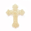 Brass Filigree Joiners Links KK-G368-02C-1