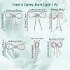 6Pcs 6 Styles Alloy Crystal Rhinestone Brooches for Backpack Clothes JEWB-GA0001-37-2