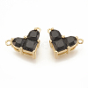Brass Cubic Zirconia Charms X-KK-S340-12G-02-1