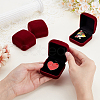 Plastic Cover with Velvet Brooch Packing Boxes VBOX-WH0012-06C-3